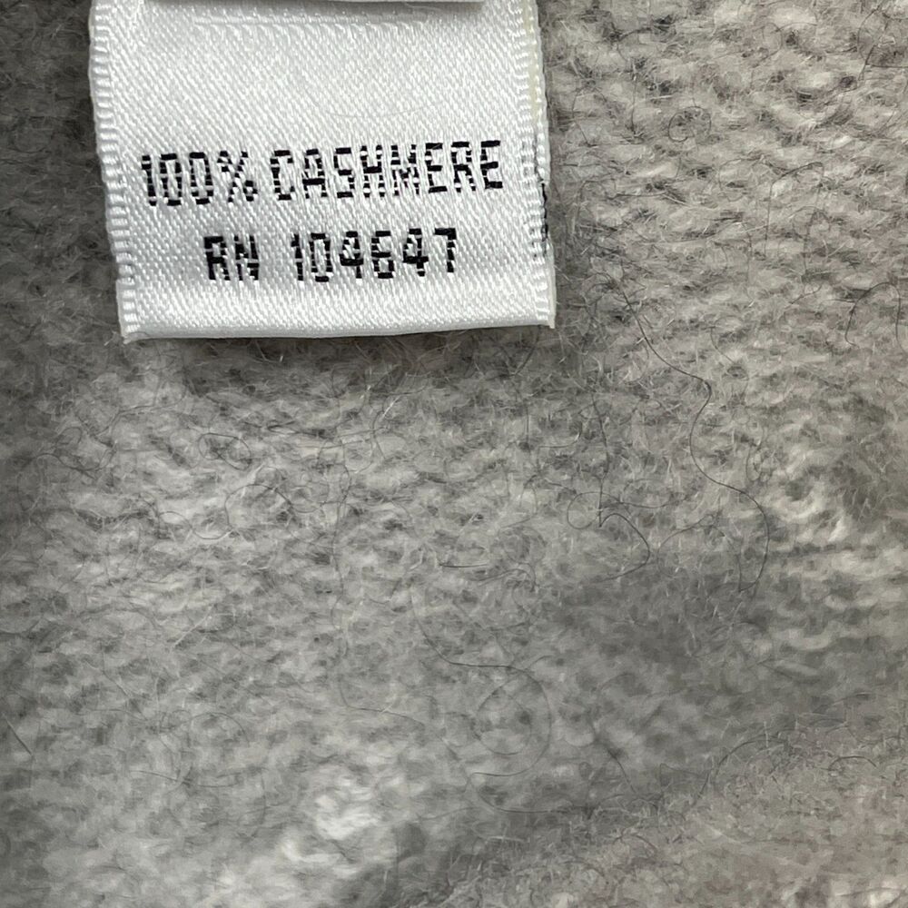 Talbots Sweater Small Medium Large Light Gray 100… - image 9